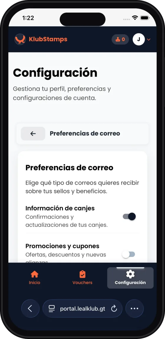 Preferencias de correo