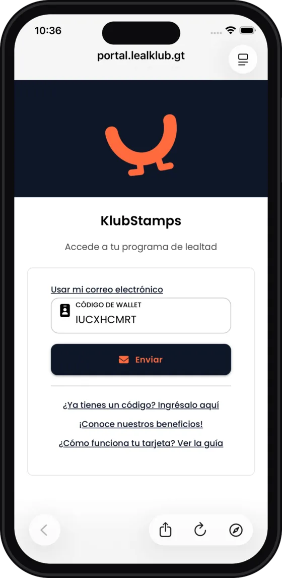 Inicio de sesión del portal
